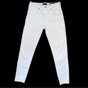 Banana Republic Premium Denim Mid Rise White Skinny Jeans Size 27